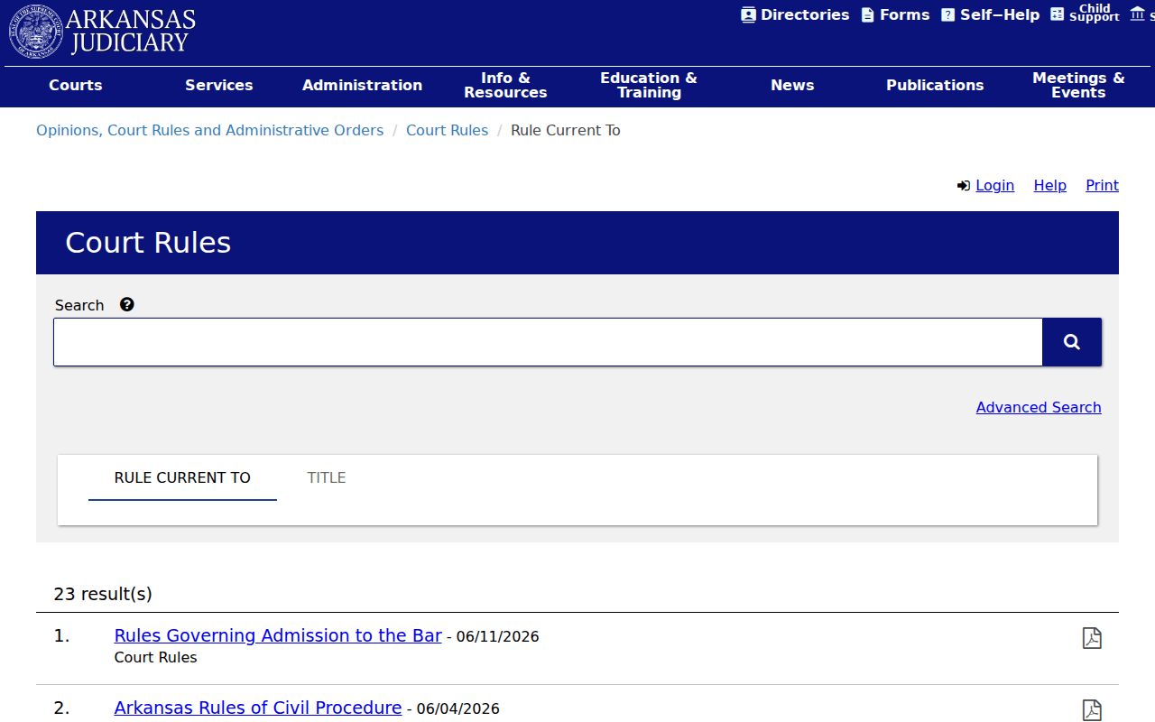Lincoln County civil docket Arkansas Rules of Civil Procedure