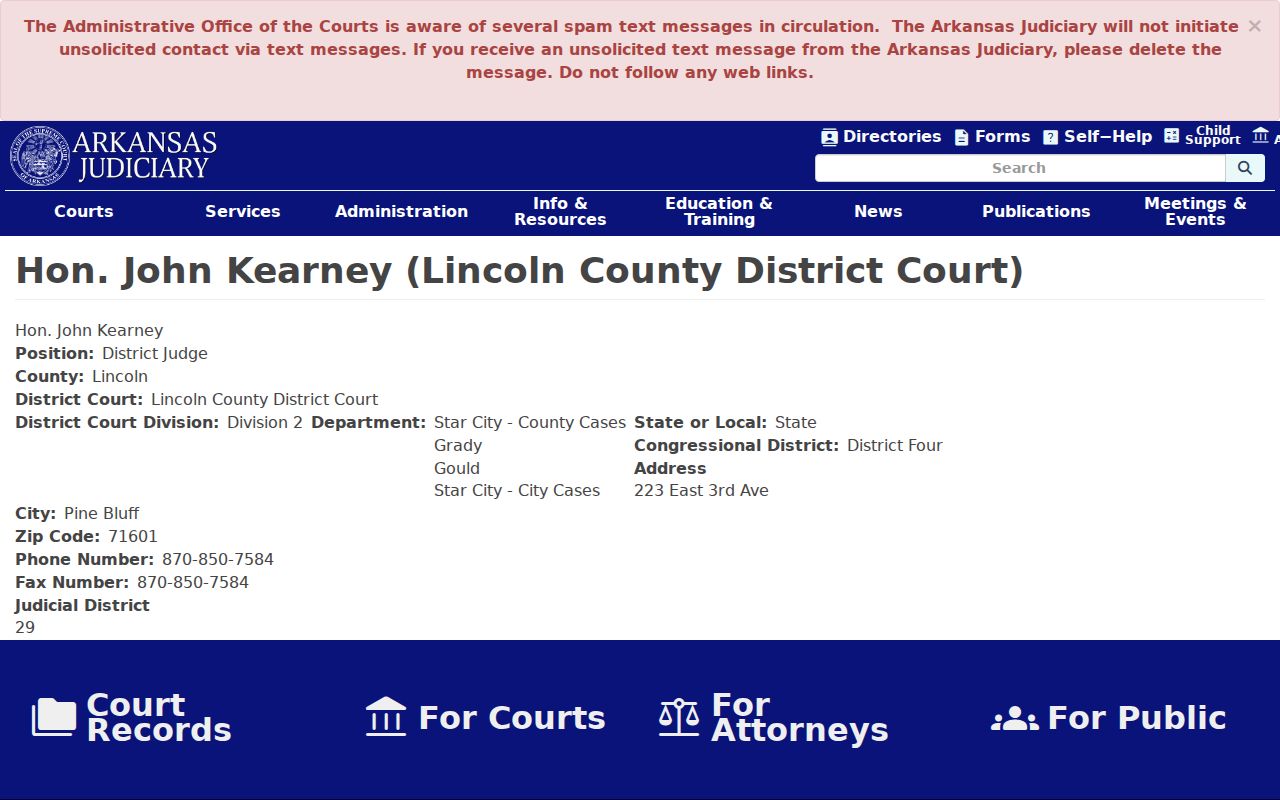 Lincoln County court dates District Court departments