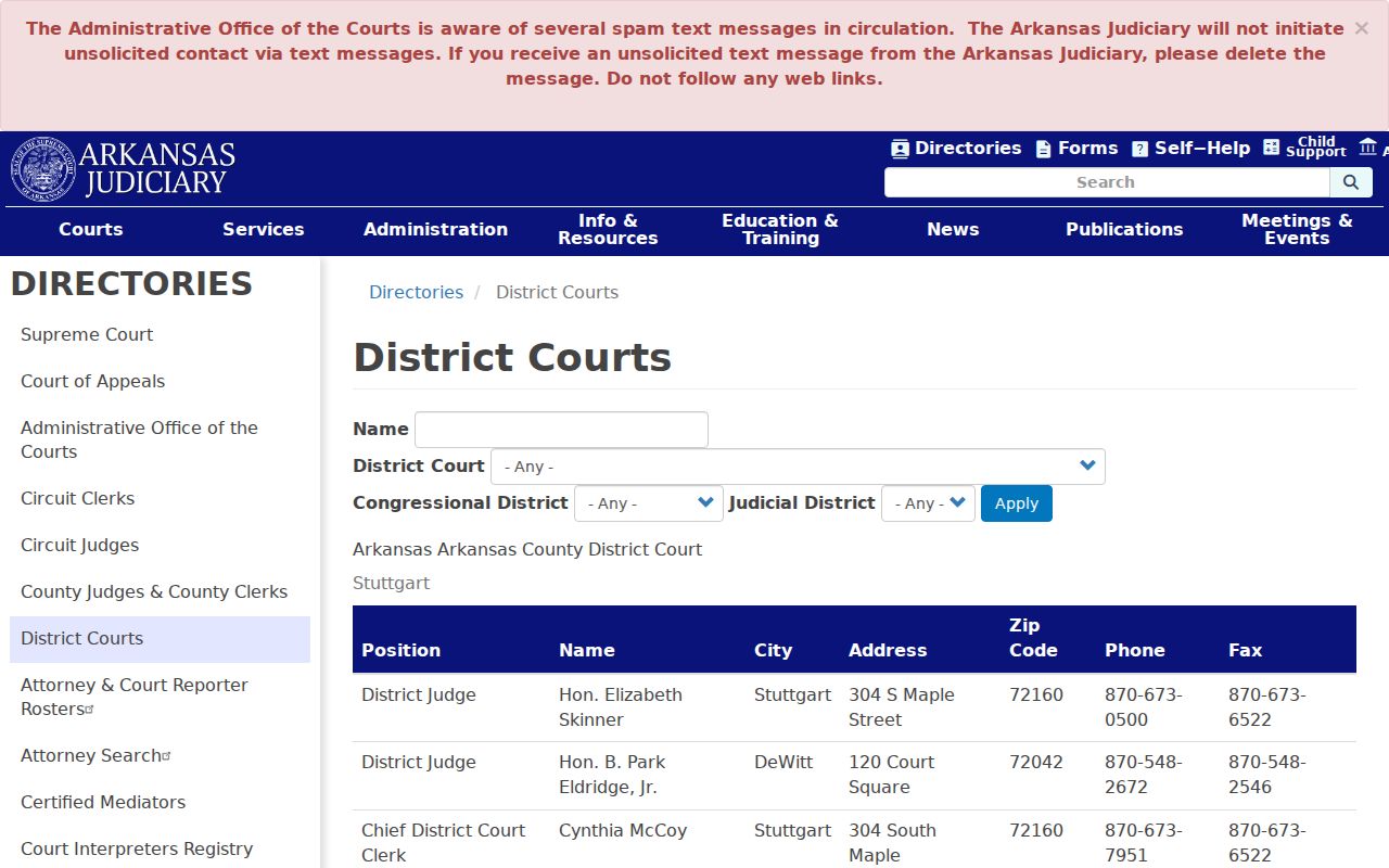 Lincoln County court date Arkansas District Court directory