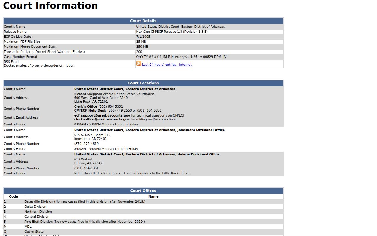 Lincoln County court record search and Eastern District CM ECF information