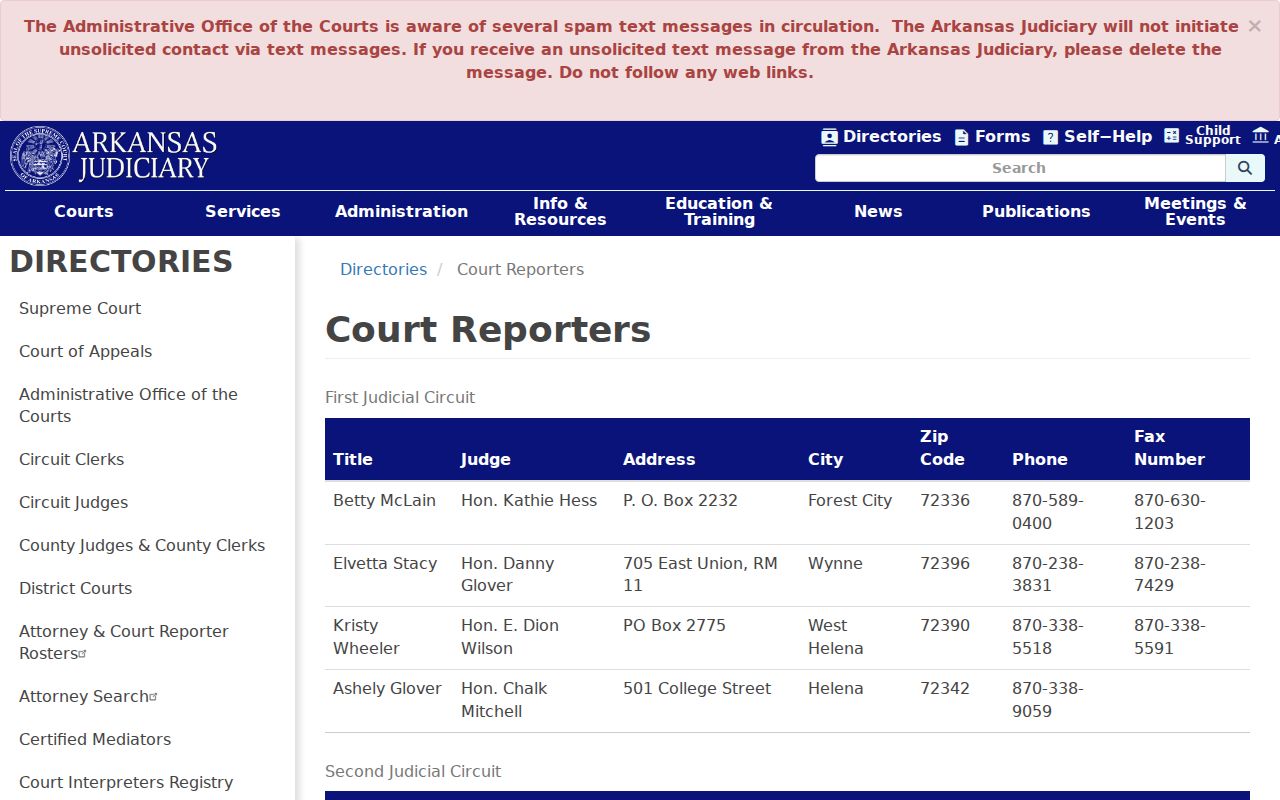 Lincoln County criminal docket court reporter directory