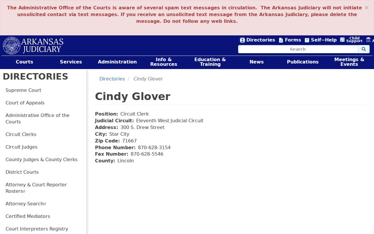 Lincoln County court docket Circuit Clerk profile