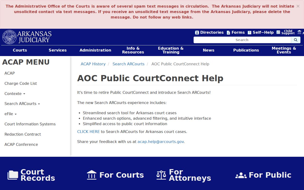 Lincoln County court docket Search ARCourts transition help